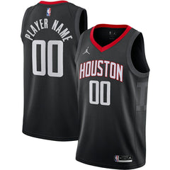 Houston Rockets Jordan Brand Swingman Custom Jersey Statement Edition Black - NBA