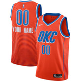 Oklahoma City Thunder Jordan Brand Swingman Custom Jersey Statement Edition Orange - NBA