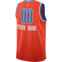 Oklahoma City Thunder Jordan Brand Swingman Custom Jersey Statement Edition Orange - NBA