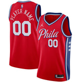 Philadelphia 76ers Jordan Brand Swingman Custom Jersey Statement Edition Red - NBA