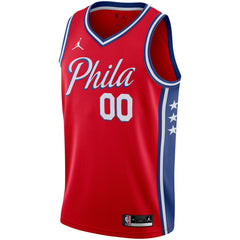 Philadelphia 76ers Jordan Brand Swingman Custom Jersey Statement Edition Red - NBA