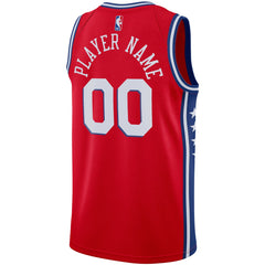 Philadelphia 76ers Jordan Brand Swingman Custom Jersey Statement Edition Red - NBA