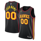 Atlanta Hawks Jordan Brand Unisex 2022/23 Swingman Custom Jersey Statement Edition Black - NBA