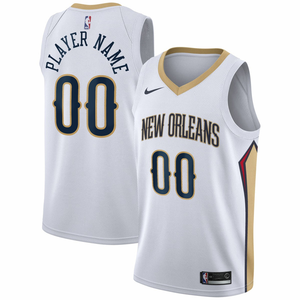 New Orleans Pelicans 2020/21 Swingman Custom Jersey Association Edition White - NBA