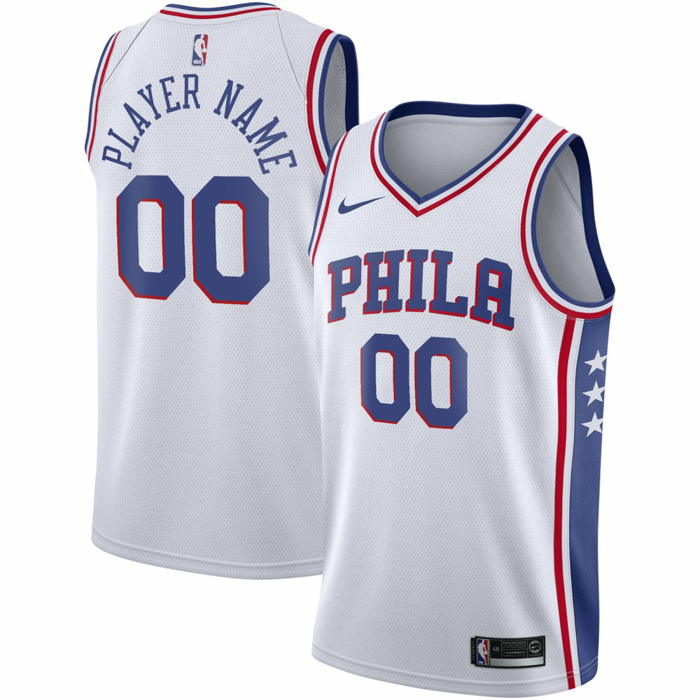 Philadelphia 76ers 2020/21 Swingman Custom Jersey Association Edition White - NBA