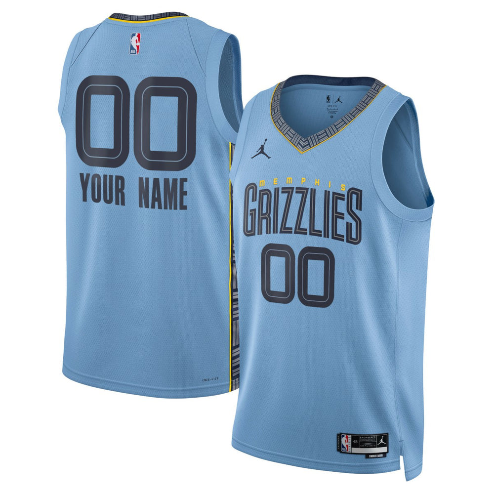 Memphis Grizzlies Jordan Brand Unisex 2022/23 Swingman Custom Jersey Statement Edition Blue - NBA