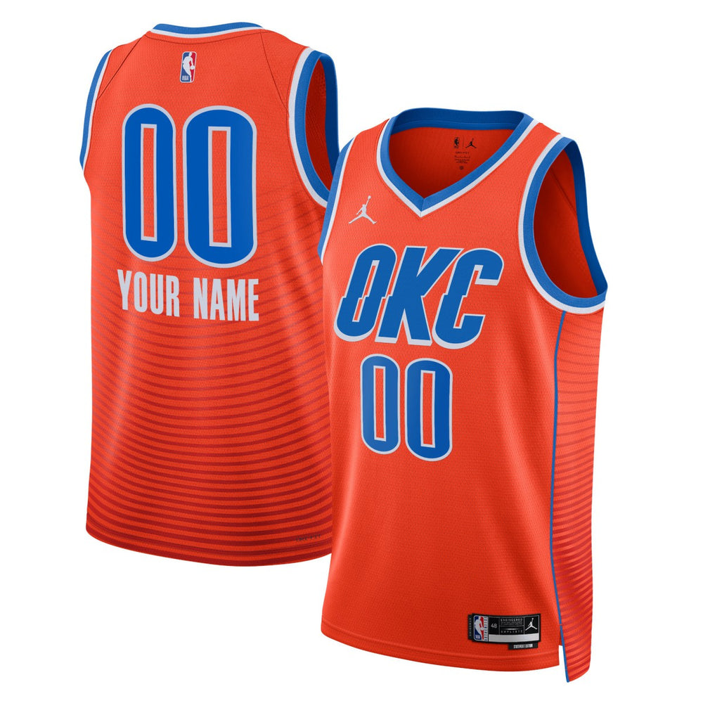 Oklahoma City Thunder Jordan Brand Unisex 2022/23 Swingman Custom Jersey Statement Edition Orange - NBA