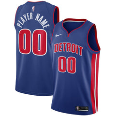 Detroit Pistons Swingman Custom Jersey Blue Icon Edition - NBA