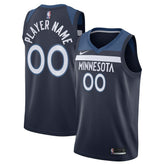 Minnesota Timberwolves Swingman Custom Jersey Navy Icon Edition - NBA