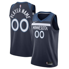 Minnesota Timberwolves Swingman Custom Jersey Navy Icon Edition - NBA