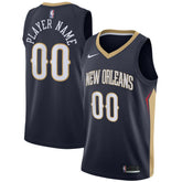 New Orleans Pelicans Swingman Custom Jersey Navy Icon Edition - NBA
