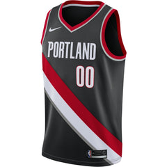 Portland Trail Blazers Swingman Custom Jersey Black Icon Edition - NBA
