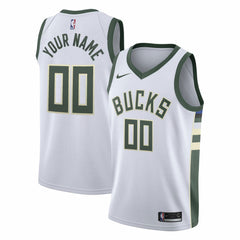 Milwaukee Bucks Swingman Custom Jersey White Association Edition - NBA