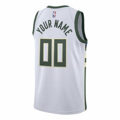 Milwaukee Bucks Swingman Custom Jersey White Association Edition - NBA