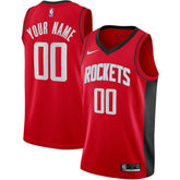 Houston Rockets Custom Swingman Jersey Icon Edition Red - NBA