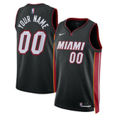 Miami Heat Unisex Swingman Custom Jersey Black Icon Edition - NBA