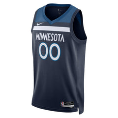 Minnesota Timberwolves Unisex Swingman Custom Jersey Navy Icon Edition - NBA