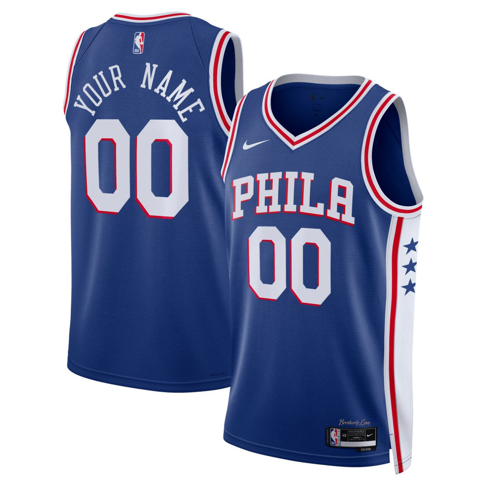 Philadelphia 76ers Unisex 2022/23 Swingman Custom Jersey Royal Icon Edition - NBA