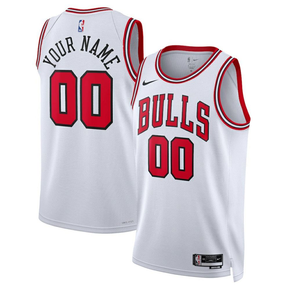 Chicago Bulls Unisex Swingman Custom Jersey White Association Edition - NBA