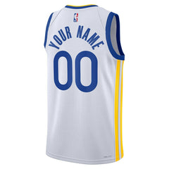 Golden State Warriors Unisex Swingman Custom Jersey White Association Edition - NBA