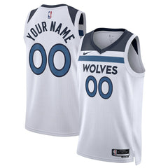 Minnesota Timberwolves Unisex Swingman Custom Jersey White Association Edition - NBA