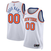 New York Knicks Unisex Swingman Custom Jersey White Association Edition - NBA