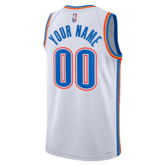 Oklahoma City Thunder Unisex Swingman Custom Jersey White Association Edition - NBA