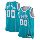 Charlotte Hornets Jordan Brand Unisex Swingman Custom Jersey Teal Icon Edition - NBA