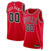 Chicago Bulls Unisex Swingman Custom Jersey Red Icon Edition - NBA