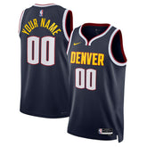 Denver Nuggets Unisex Swingman Custom Jersey Navy Icon Edition - NBA
