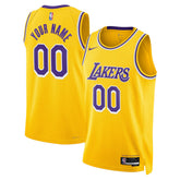 Los Angeles Lakers Unisex Swingman Custom Jersey Gold Icon Edition - NBA