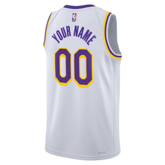 Los Angeles Lakers Unisex Swingman Custom Jersey White Association Edition - NBA