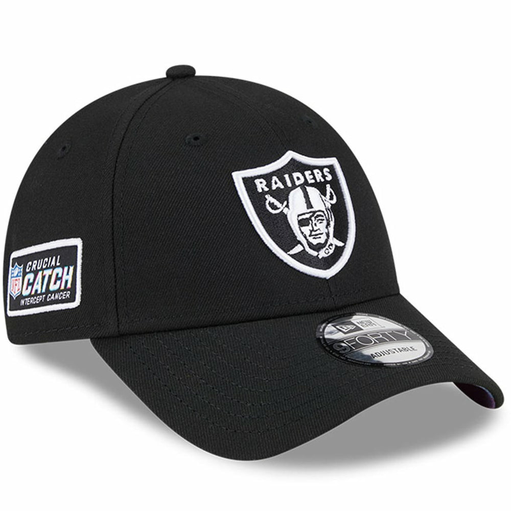 Las Vegas Raiders New Era 2023 NFL Crucial Catch 9FORTY Adjustable Hat Black | NFL