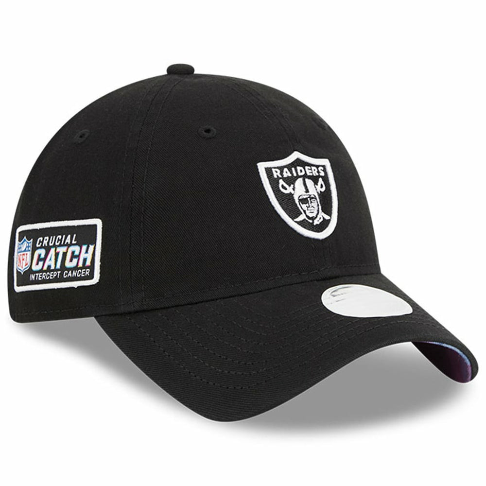Las Vegas Raiders New Era Women's 2023 NFL Crucial Catch 9TWENTY Adjustable Hat Black | NFL