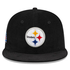 Pittsburgh Steelers New Era Throwback Cord 59FIFTY Fitted Hat Black | NFL