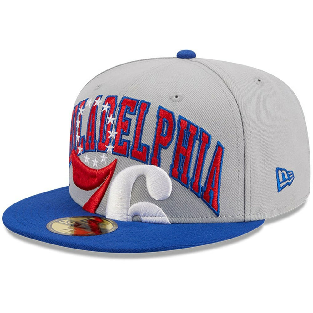 Philadelphia 76ers Tip-Off Two-Tone 59FIFTY Fitted Hat Gray/Royal - NBA