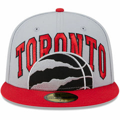 Toronto Raptors Tip-Off Two-Tone 59FIFTY Fitted Hat Gray/Red - NBA
