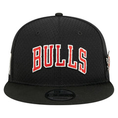 Chicago Bulls Post-Up Pin Mesh 9FIFTY Snapback Hat Black - NBA