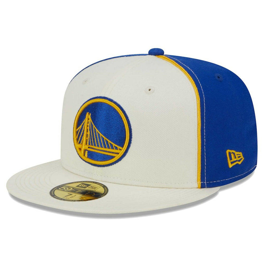 Golden State Warriors Piped Pop Panel 59FIFTY Fitted Hat Cream - NBA