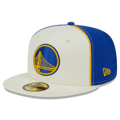 Golden State Warriors Piped Pop Panel 59FIFTY Fitted Hat Cream - NBA