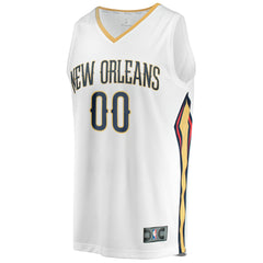New Orleans Pelicans Youth Fast Break Replica Custom Jersey Association Edition White - NBA