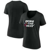 Miami Heat Women's Team Pride V-Neck T-Shirt Black - NBA