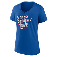 Philadelphia 76ers Women's Team Pride V-Neck T-Shirt Royal - NBA