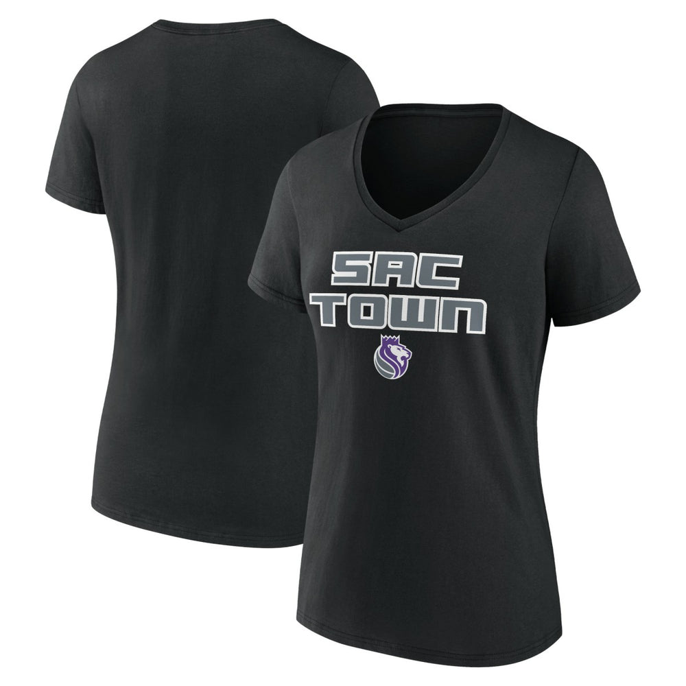 Sacramento Kings Women's Team Pride V-Neck T-Shirt Black - NBA