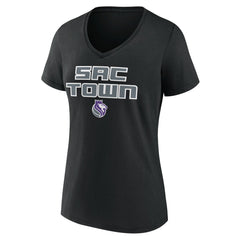 Sacramento Kings Women's Team Pride V-Neck T-Shirt Black - NBA