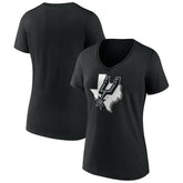 San Antonio Spurs Women's Team Pride V-Neck T-Shirt Black - NBA