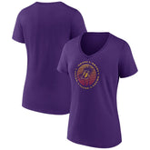 Los Angeles Lakers Women's Announcer V-Neck T-Shirt Purple - NBA