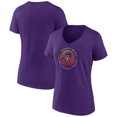 Los Angeles Lakers Women's Announcer V-Neck T-Shirt Purple - NBA