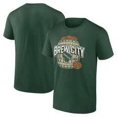 Milwaukee Bucks Announcer T-Shirt Hunter Green - NBA