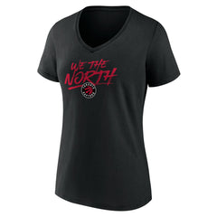 Toronto Raptors Women's Announcer V-Neck T-Shirt Black - NBA